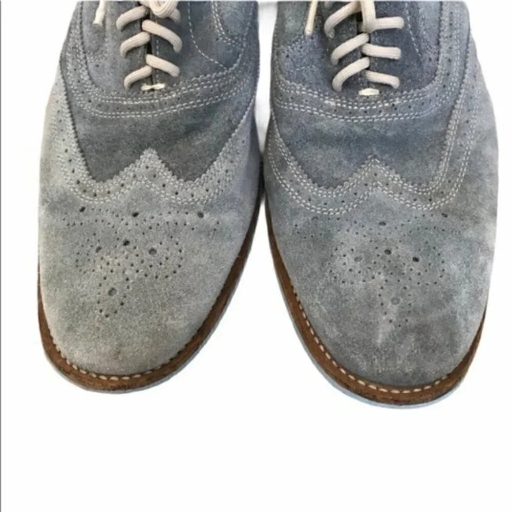 Giorgio Brutini Blue Suede Wing Oxford Shoes